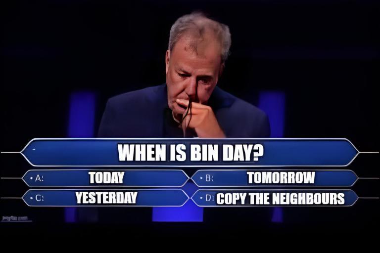 When is binday? Today? Tomorrow? Yesterday? Copy the neighbours?